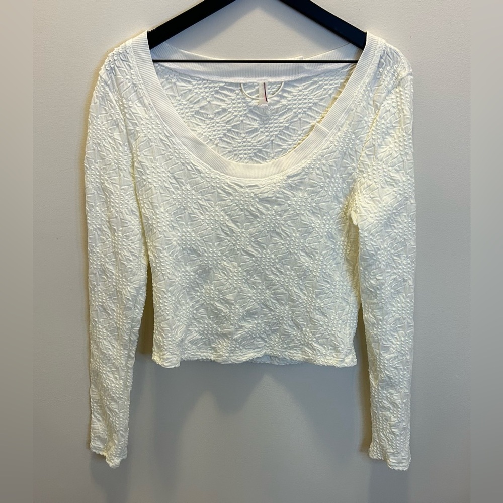 NWOT Free People Stretch Flower Top